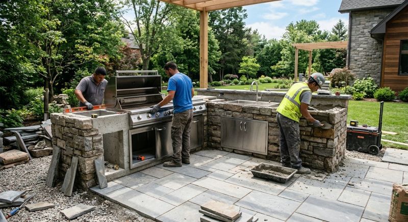 Outdoor Kitchen Construction in Cypress, TX