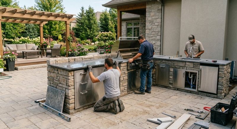 Outdoor Kitchen Construction in Cypress, TX