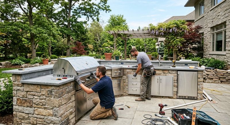 Outdoor Kitchen Installation in Cypress, TX