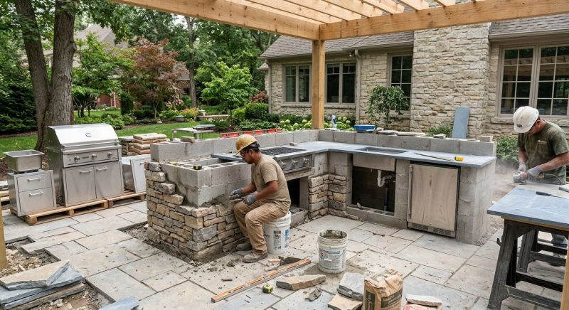 Outdoor Kitchen Installation in Cypress, TX